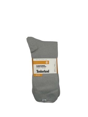 3 Pack Timberland Men’s Cushioned Crew Wool Socks - Gray